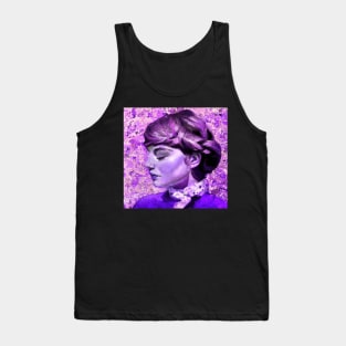 Movie star vintage violet print lady Tank Top